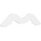 Ekena Millwork Pitch Midway Architectural Grade PVC Gable Pediment, 72"W x 30"H x 1"P (10/12) GPP072X030X100MID - alternate 1